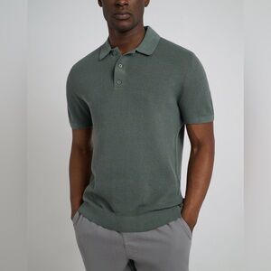 Onia Men’s M cotton textured knit polo